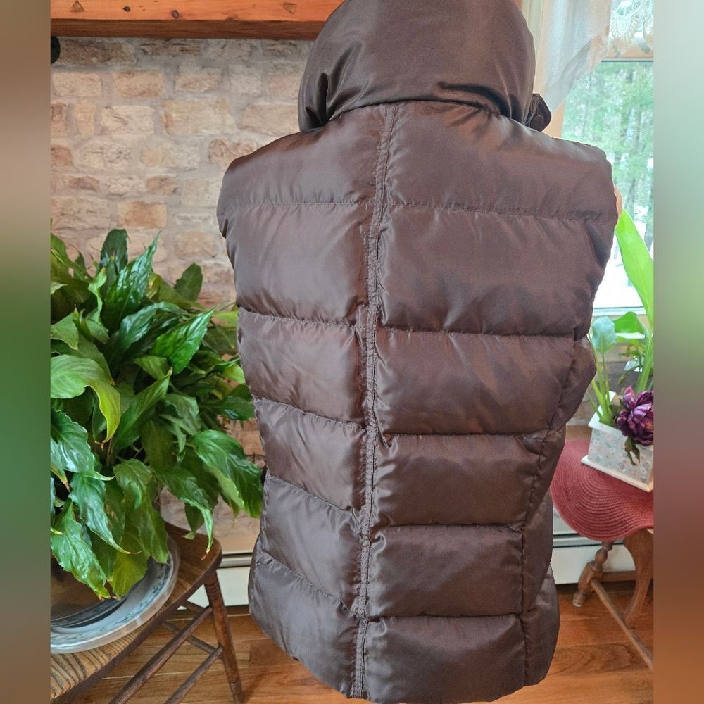 J.Crew Dark Brown Down Womens PufferVest S - Picture 3 of 7